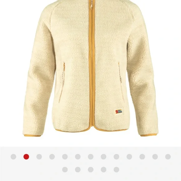 Fjallraven Cream Fleece with Yellow Accents - Picture 7 of 7